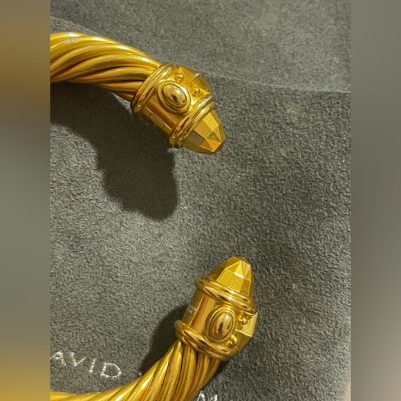 NWT Discontinued DAVID YURMAN Amber Gold 10 mm Aluminum Renaissance Cable Bangle - Picture 7 of 7